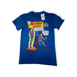 Action‎ Comics Superman Graphic Print Short Sleeve T-Shirt Kids Size Small